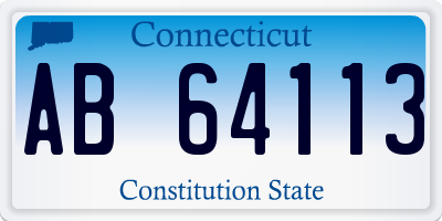 CT license plate AB64113