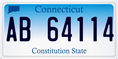 CT license plate AB64114