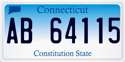 CT license plate AB64115