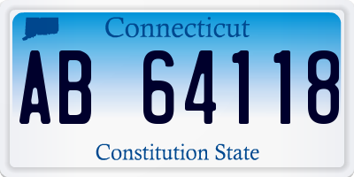 CT license plate AB64118