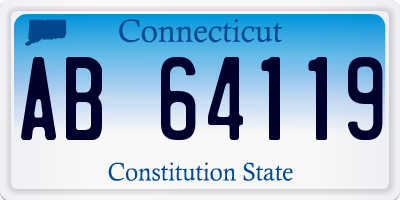 CT license plate AB64119