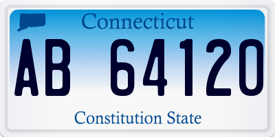 CT license plate AB64120