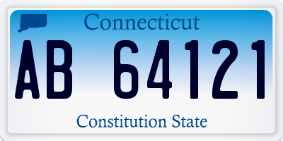 CT license plate AB64121