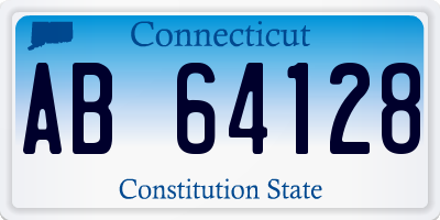 CT license plate AB64128