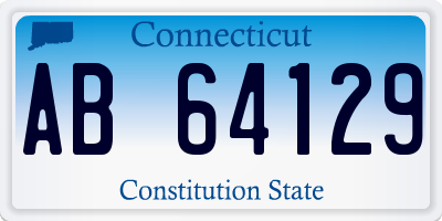 CT license plate AB64129