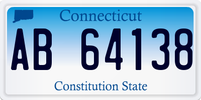 CT license plate AB64138