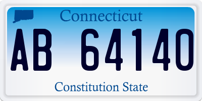 CT license plate AB64140