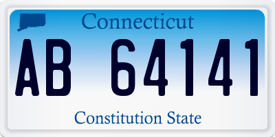 CT license plate AB64141