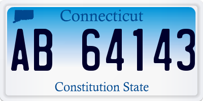 CT license plate AB64143