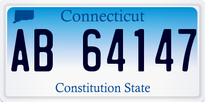 CT license plate AB64147