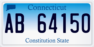 CT license plate AB64150