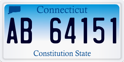 CT license plate AB64151