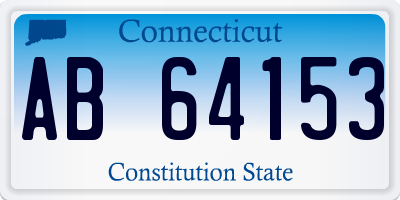 CT license plate AB64153