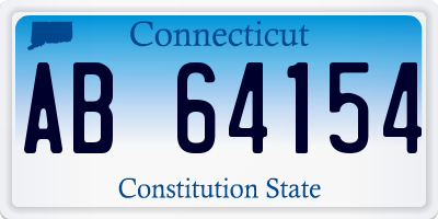 CT license plate AB64154