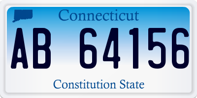 CT license plate AB64156