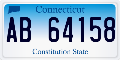 CT license plate AB64158