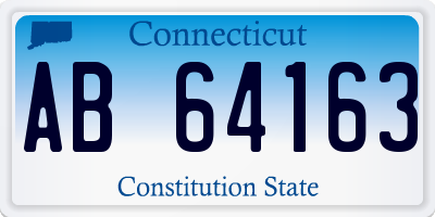 CT license plate AB64163