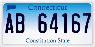 CT license plate AB64167