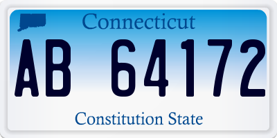 CT license plate AB64172