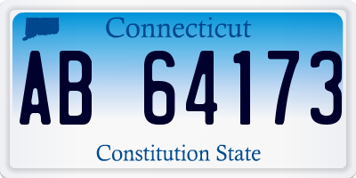 CT license plate AB64173