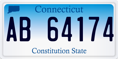 CT license plate AB64174