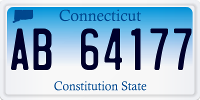 CT license plate AB64177