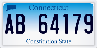 CT license plate AB64179