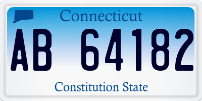 CT license plate AB64182