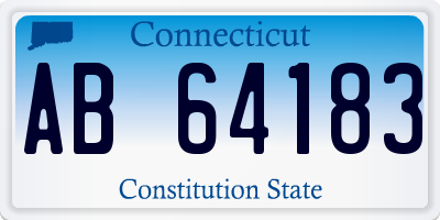 CT license plate AB64183