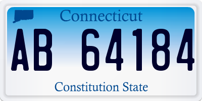 CT license plate AB64184