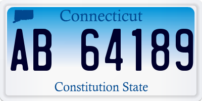 CT license plate AB64189