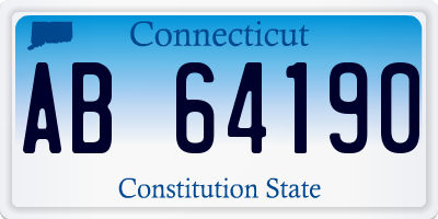 CT license plate AB64190