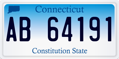 CT license plate AB64191