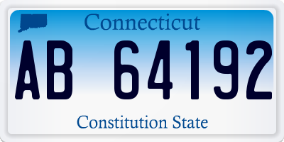 CT license plate AB64192