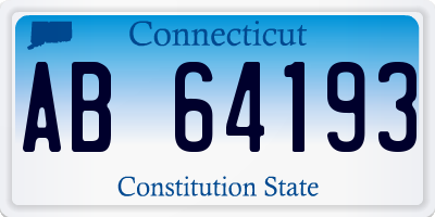 CT license plate AB64193