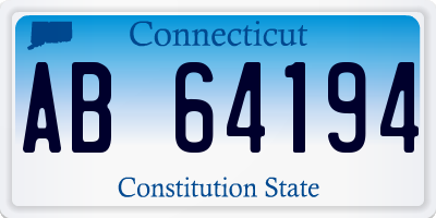 CT license plate AB64194