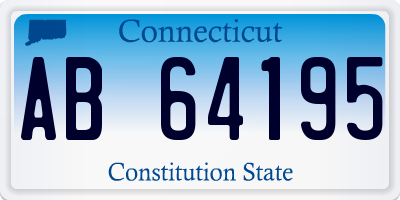 CT license plate AB64195