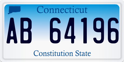 CT license plate AB64196