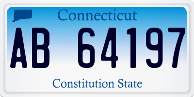 CT license plate AB64197