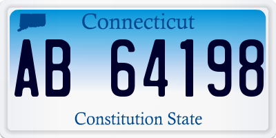 CT license plate AB64198