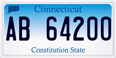 CT license plate AB64200