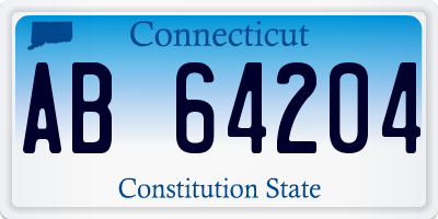 CT license plate AB64204