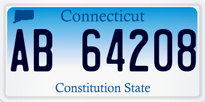 CT license plate AB64208