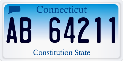 CT license plate AB64211