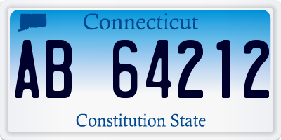 CT license plate AB64212