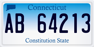 CT license plate AB64213