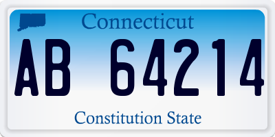 CT license plate AB64214