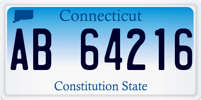 CT license plate AB64216