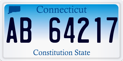 CT license plate AB64217