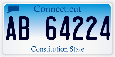 CT license plate AB64224